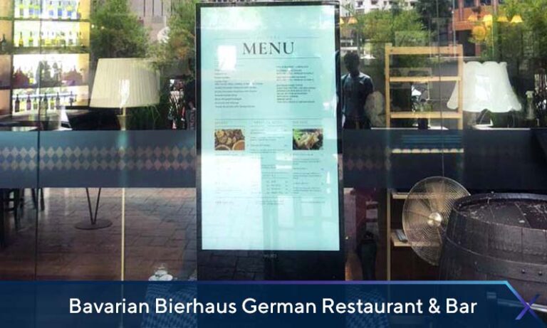 Digital standee at Bavarian Bierhaus German Restaurant & Bar