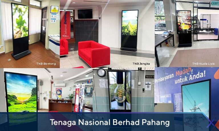 Digital standees at TNB Pahang outlets