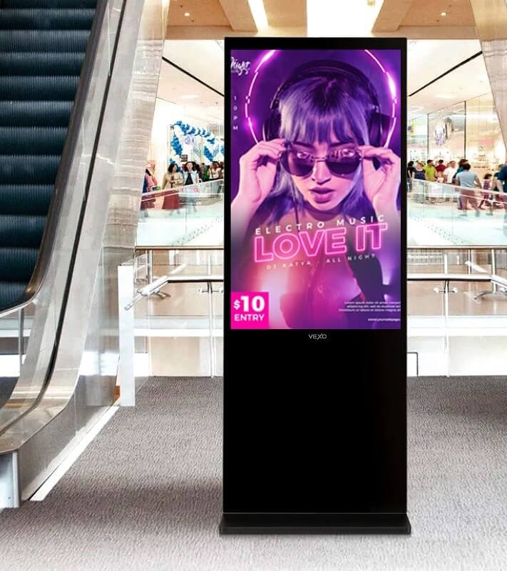 Single Sided Digital Kiosk at Shopping Mall