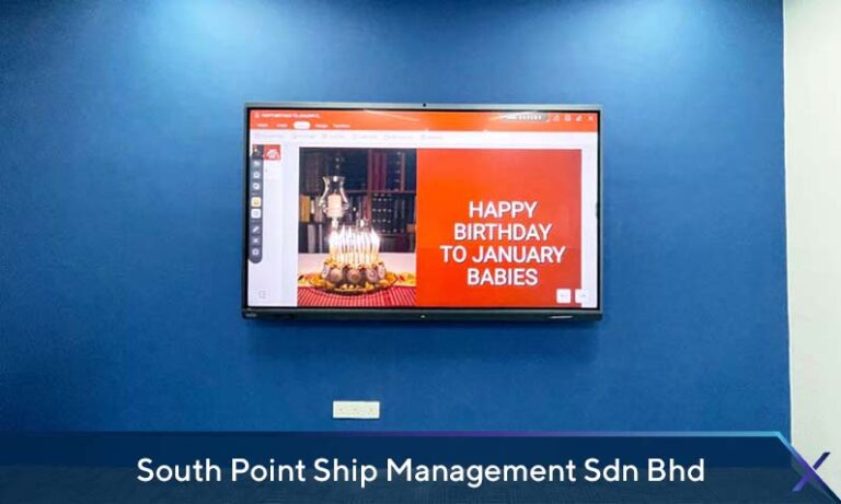Interactive smartboard at South Point Ship Management