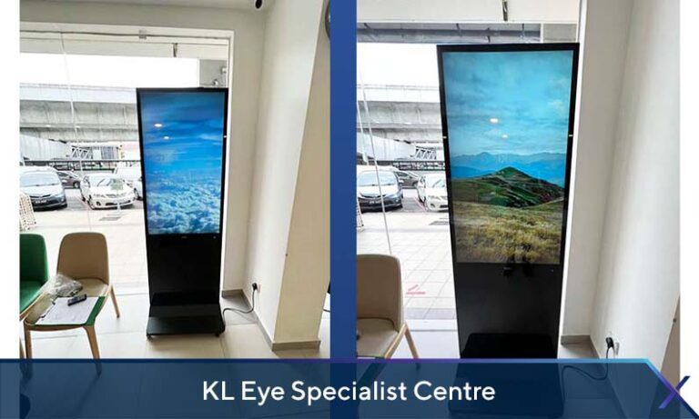 Double sided Digital Standee at VEXO KL Eye Specialist Centre